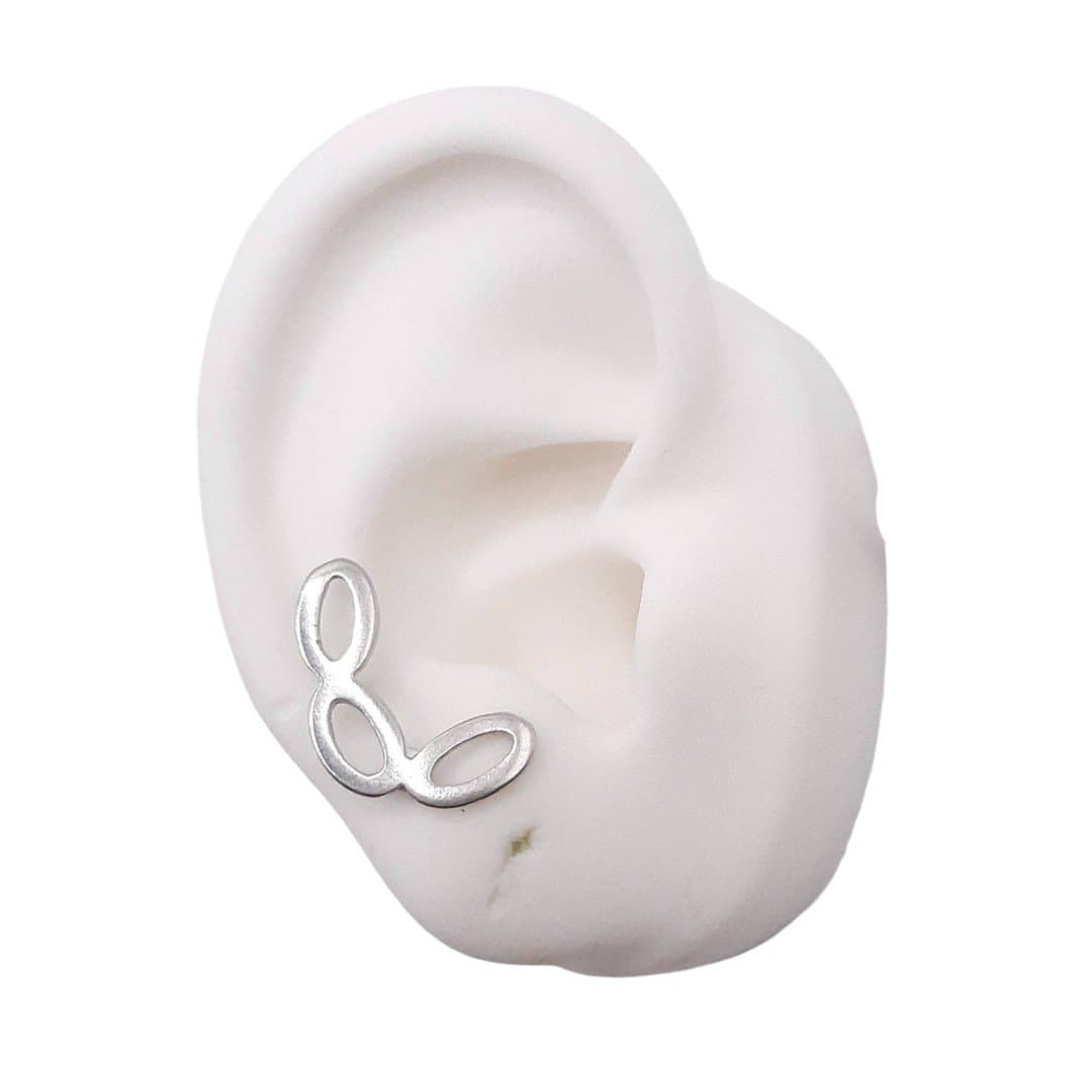 Brinco Ear Cuff 3 Elos Ovais miniatura 3