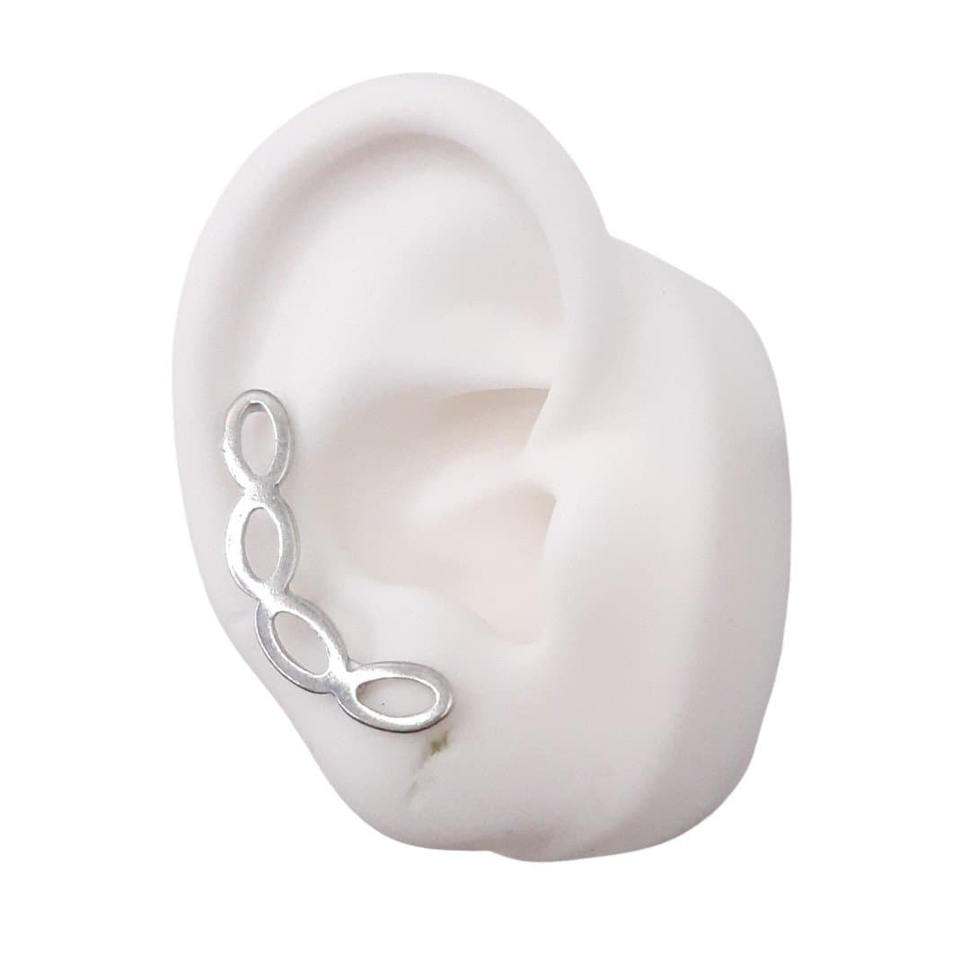 Brinco Ear Cuff 4 Elos Ovais miniatura 2