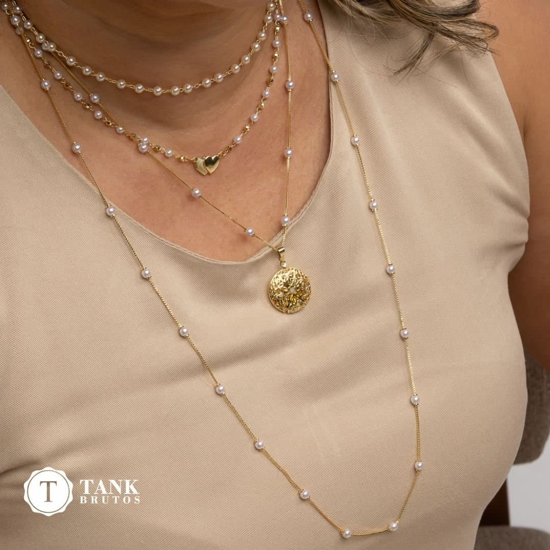 Choker Mini  Pérolas Espaçadas
