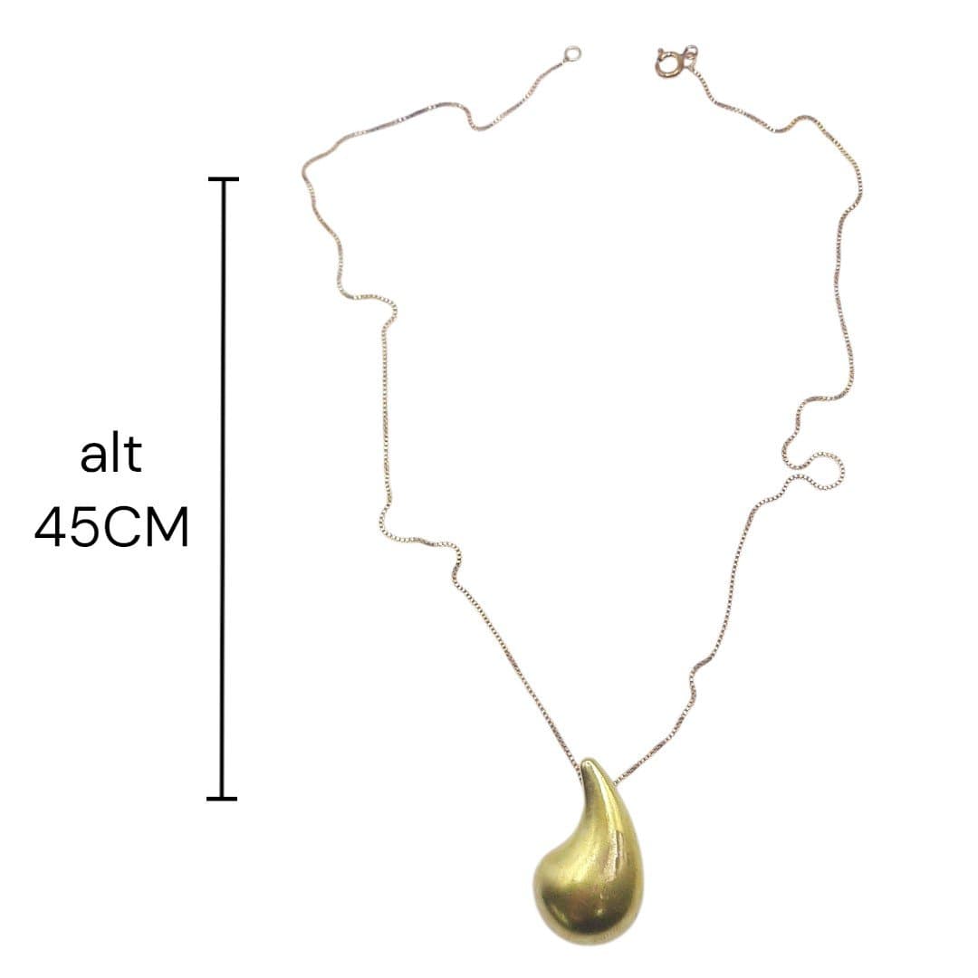 Colar Gota Em Virgula Tam. Médio miniatura 2