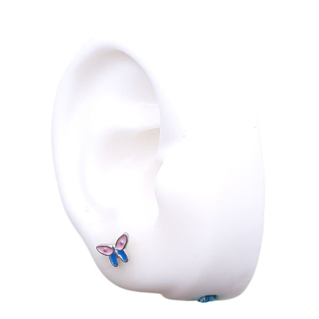 Brinco Borboleta Esmaltada miniatura 2