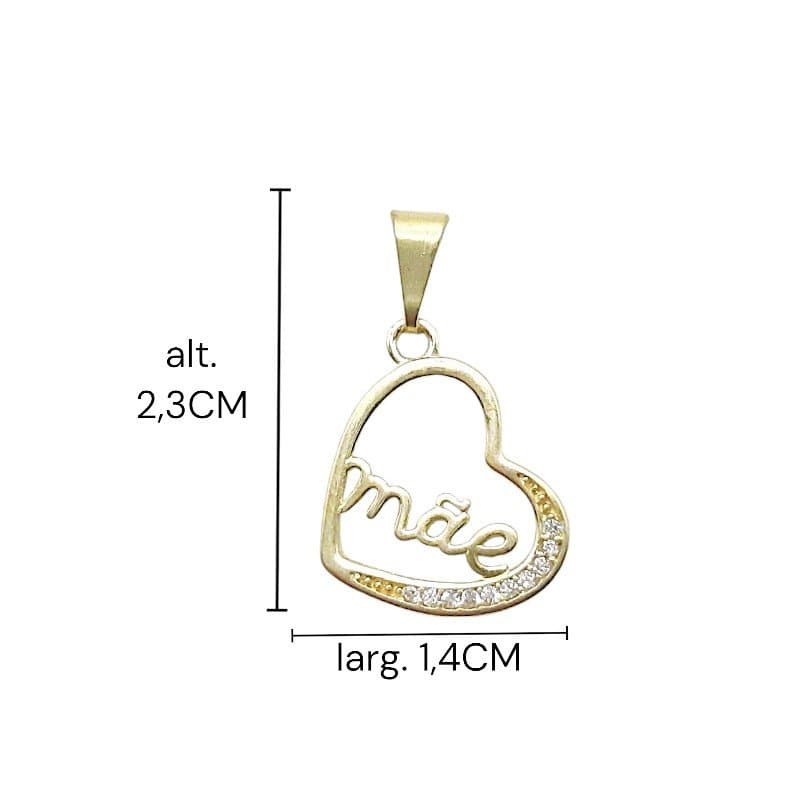 Pingente Coração "mãe"