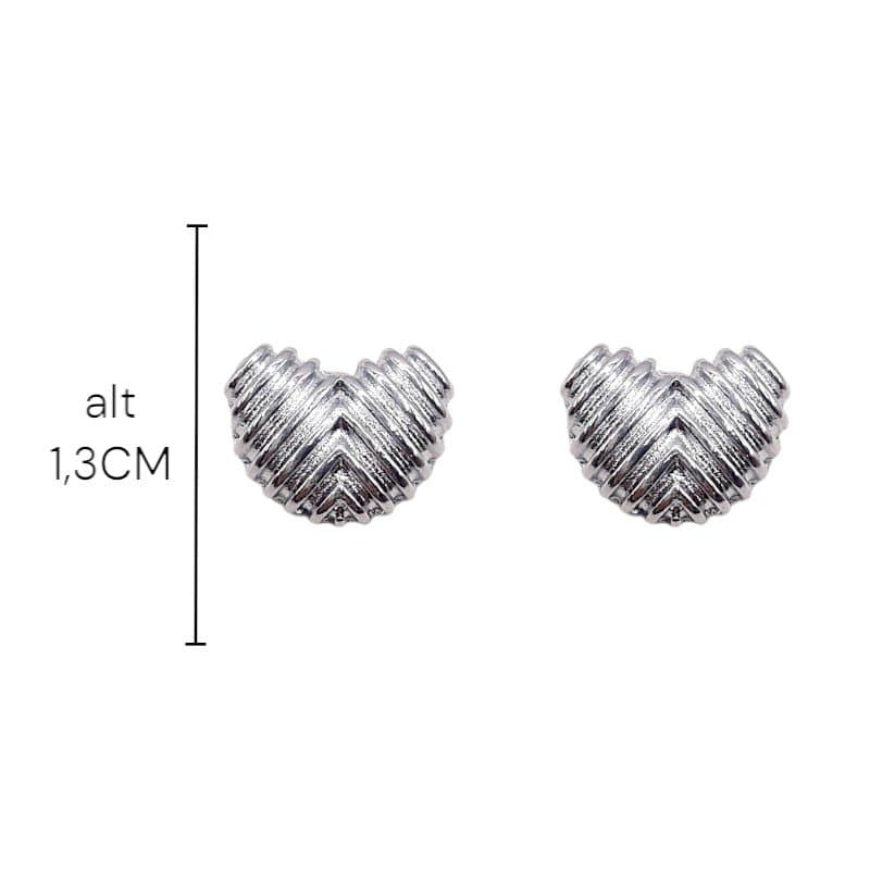 Brinco Coração Cheio Todo Desenhado miniatura 2