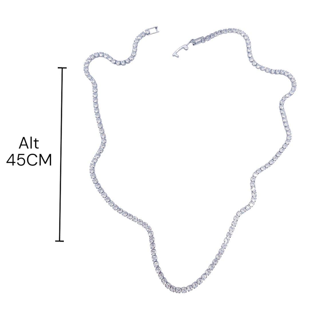 Colar Fio De Zircônia Com Fecho miniatura 2