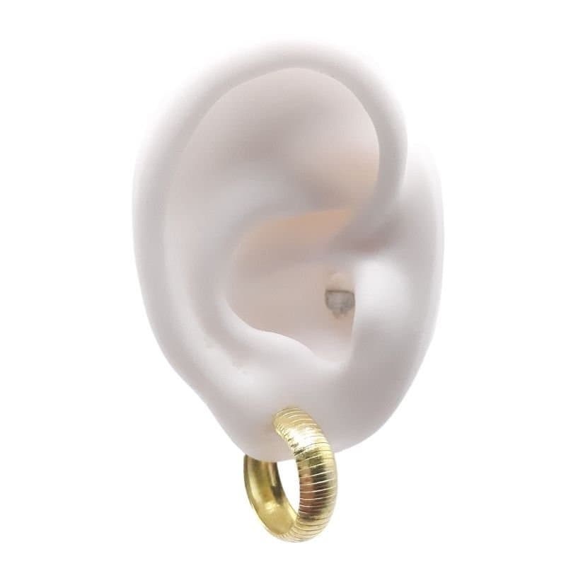 Brinco Argola Larga Frisada P miniatura 2