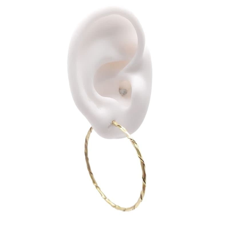 Brinco Argola Fio Torcido 4,5cm miniatura 2