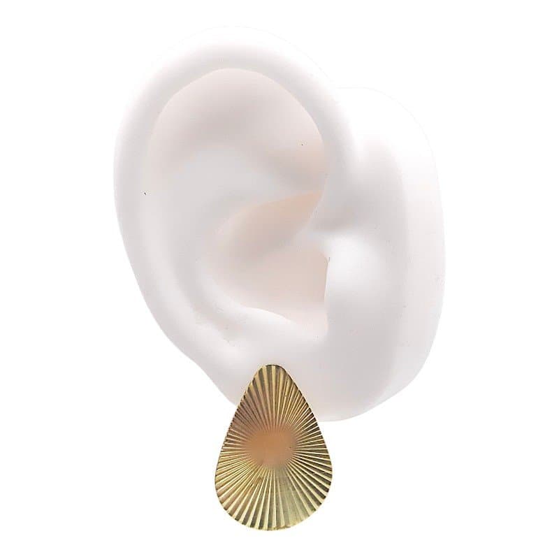 Brinco Gota Grande Diamantada miniatura 2