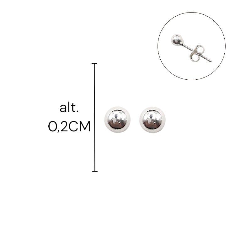 Brinco Bolinha 3mm Prata 925