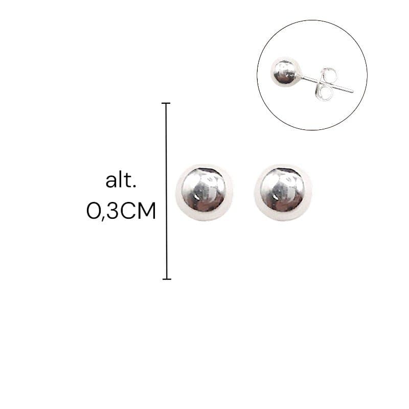 Brinco Bolinha 5mm Prata 925
