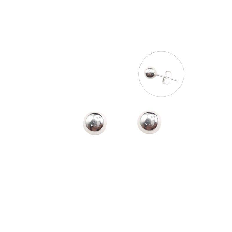 Brinco Bolinha 5mm Prata 925 miniatura 2
