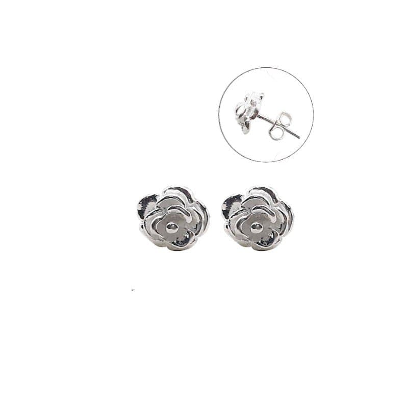 Brinco Rosinha Prata 925 miniatura 2