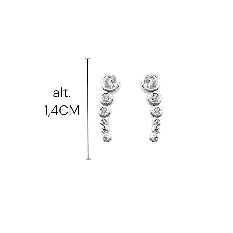 Brinco Ear Cuff 6 Pedrinhas Prata 925