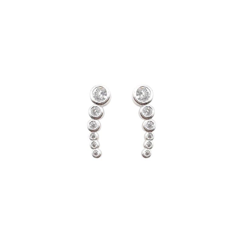 Brinco Ear Cuff 6 Pedrinhas Prata 925 miniatura 2