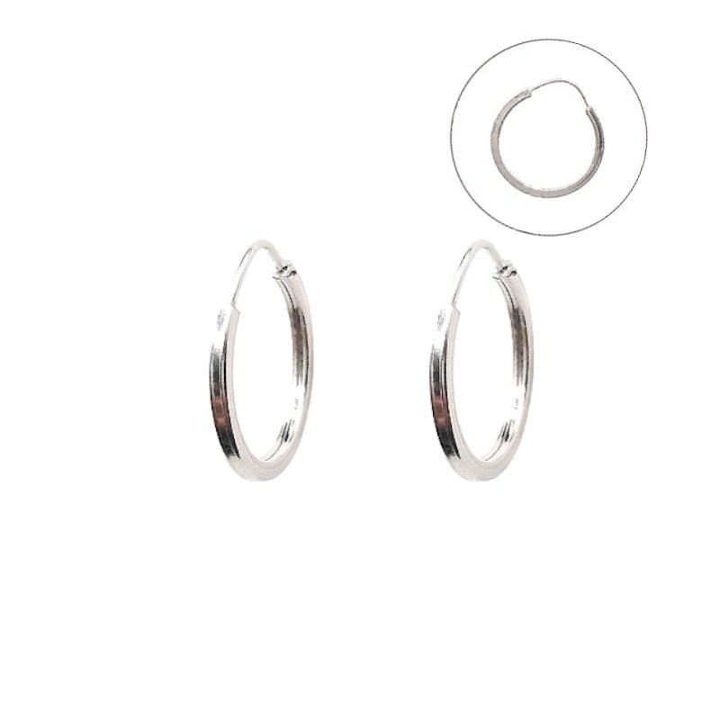 Argola De Fio Quadrado 1,7cm Prata 925 miniatura 2