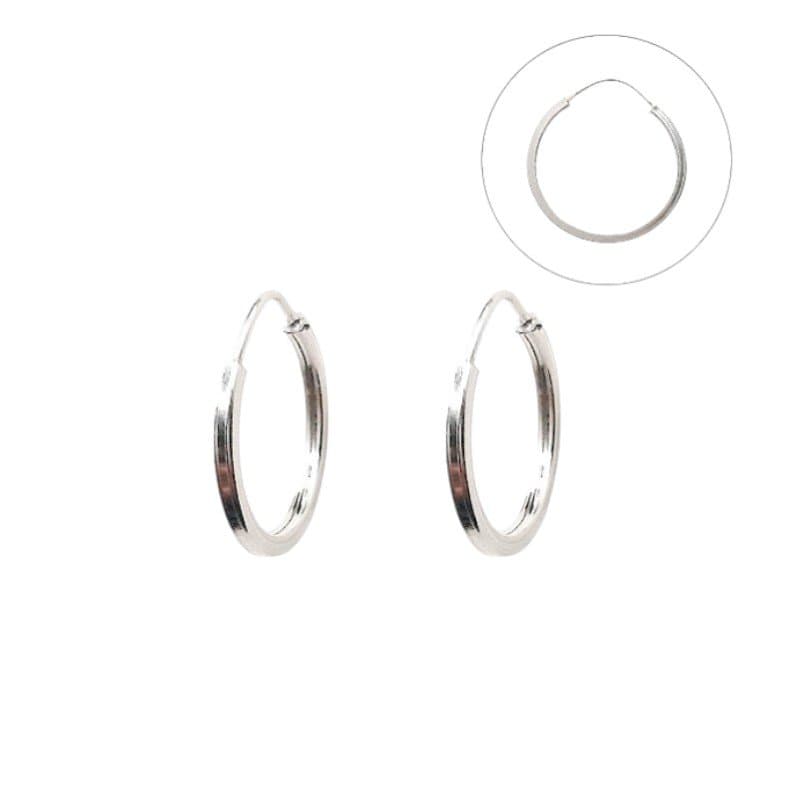 Argola De Fio Quadrado 1,8cm Prata 925 miniatura 2