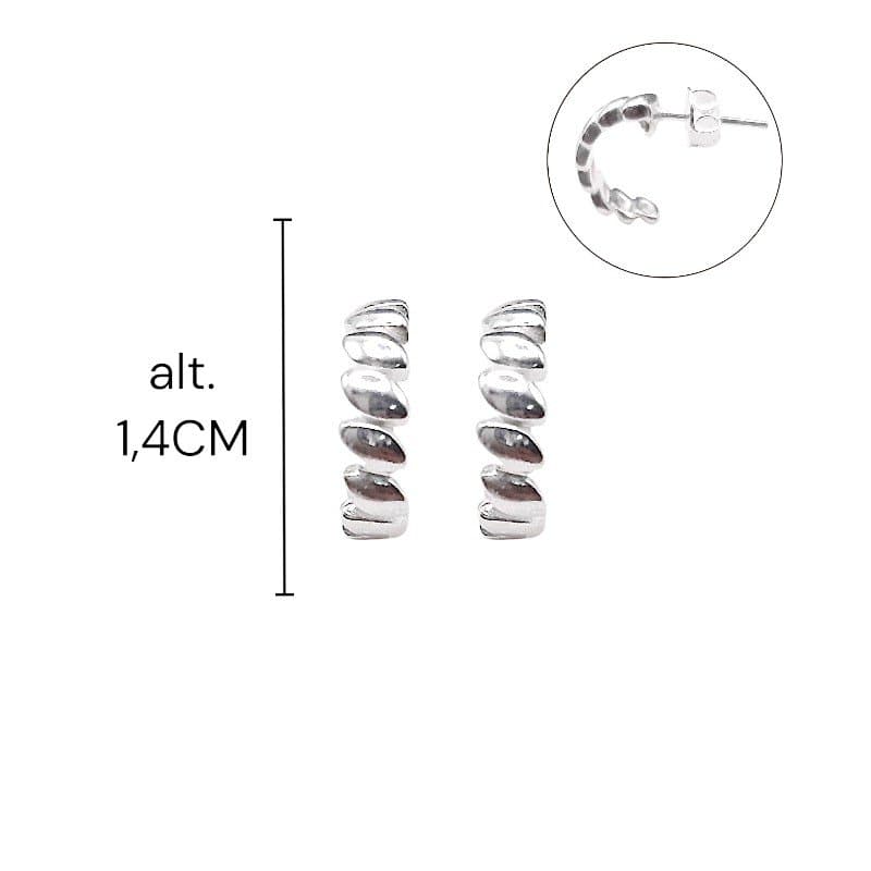 Argola Gominhos Trabalhados Prata 925