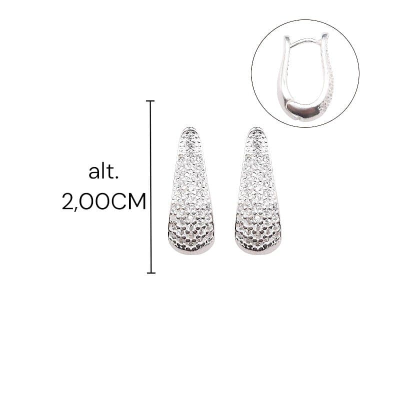 Argolinha Click Gota Crav. Nº2 Prata 925