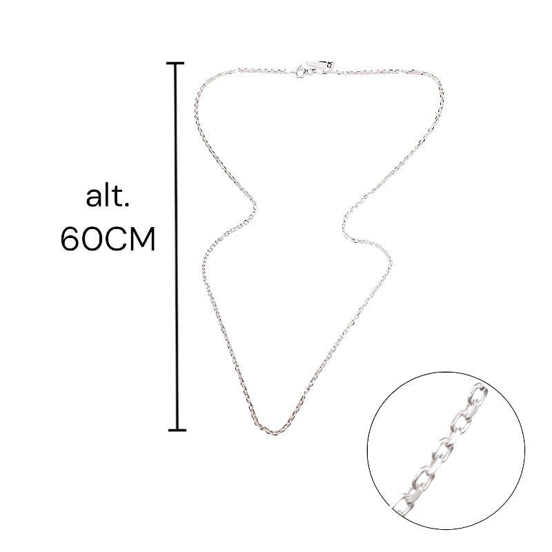 Corr. Cadeado 60cm Prata 925