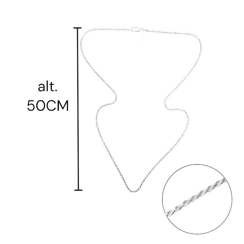 Corr. Cordão Baiano 50cm Prata 925
