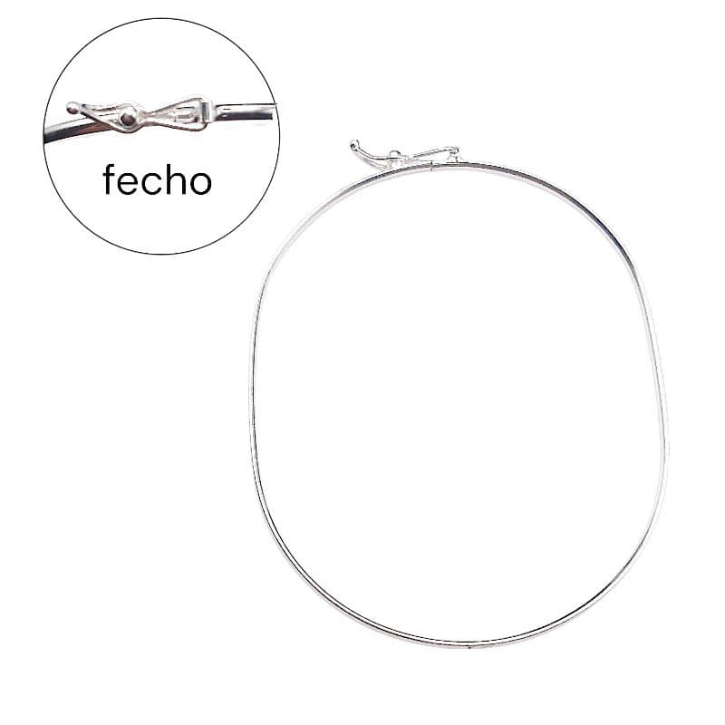 Bracelete Meia Cana M 2mm Prata 925