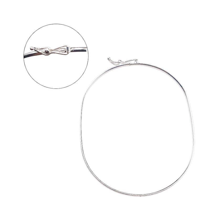 Bracelete Meia Cana M 2mm Prata 925 miniatura 2