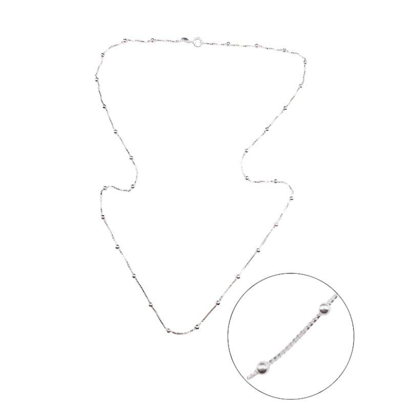 Corr. Veneziana Com Bolinhas 50cm Prata 925 miniatura 2