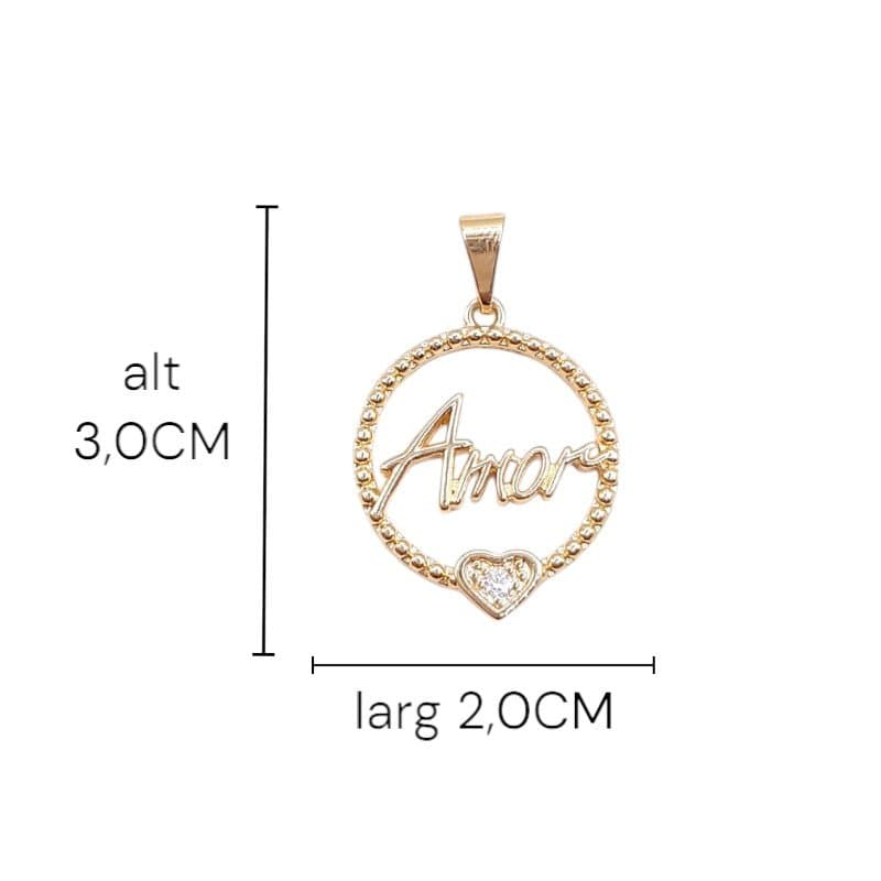 Pingente Aro Amor Com Coração