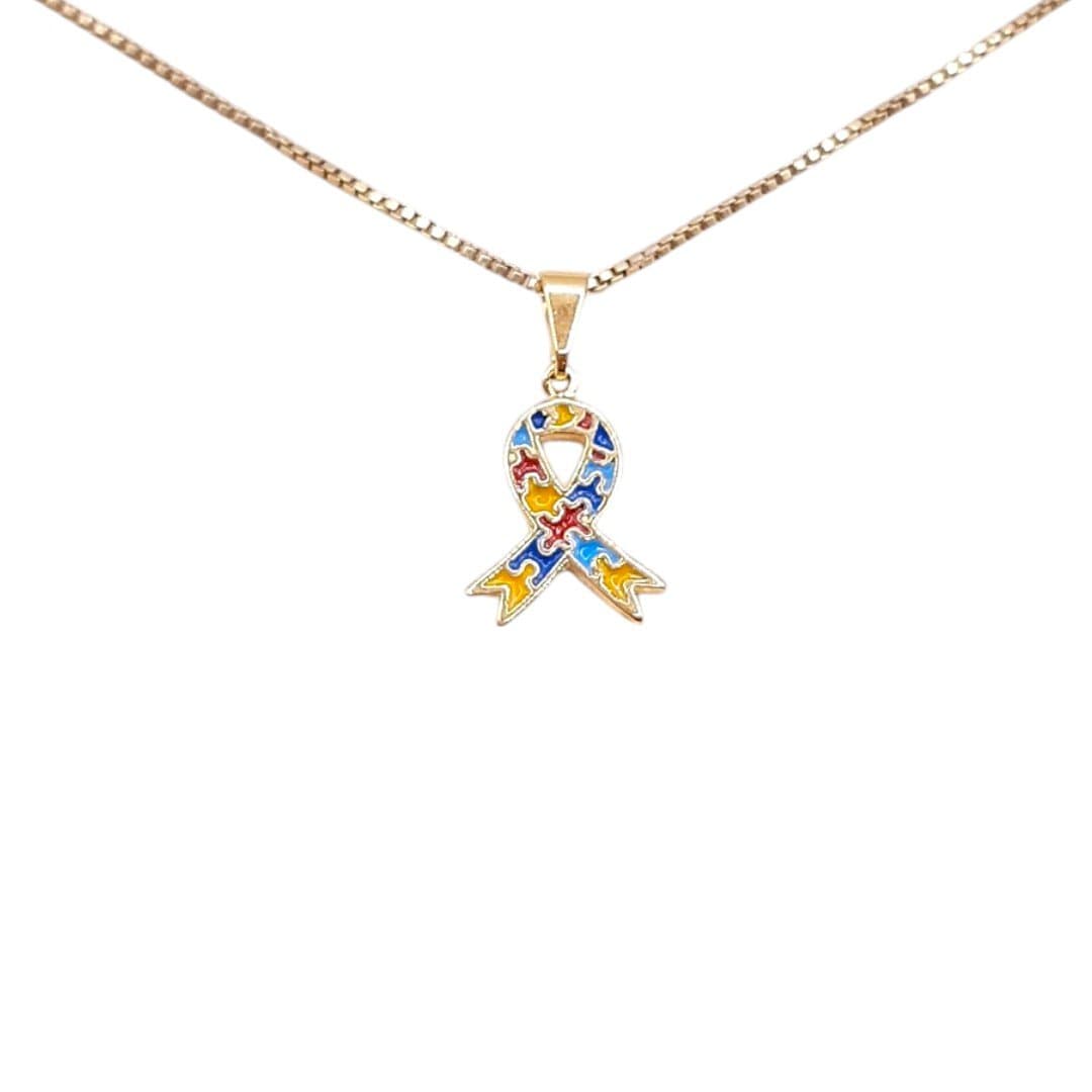 Pingente Laço Símbolo Autismo miniatura 2
