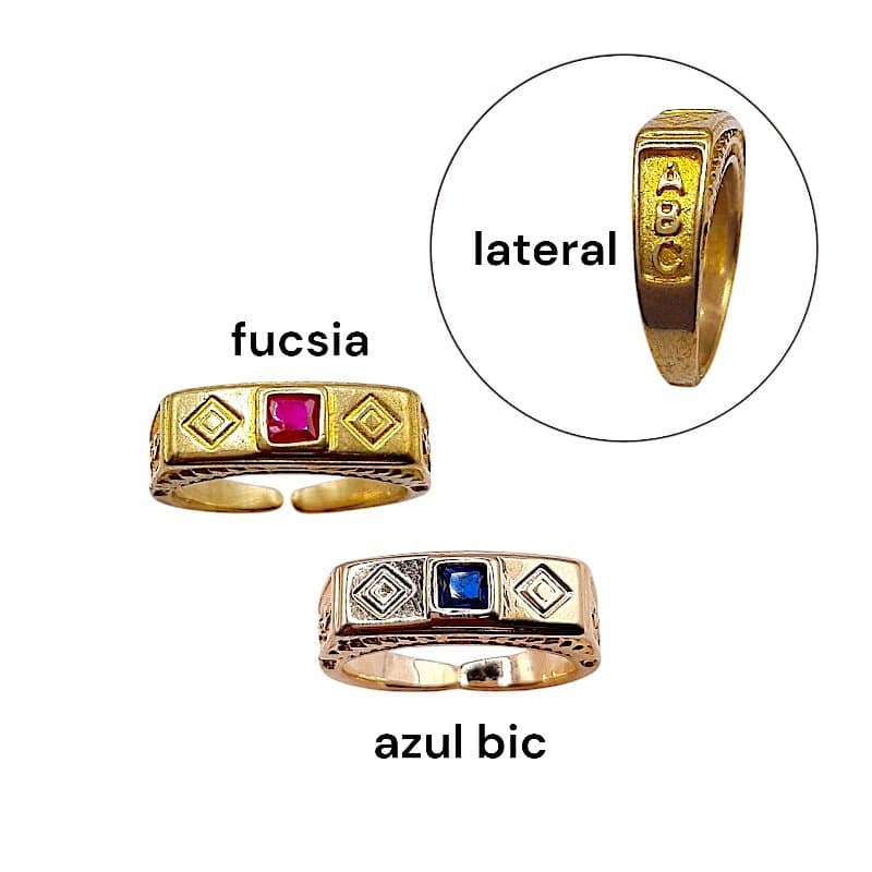 Anel Abc Com Pedra