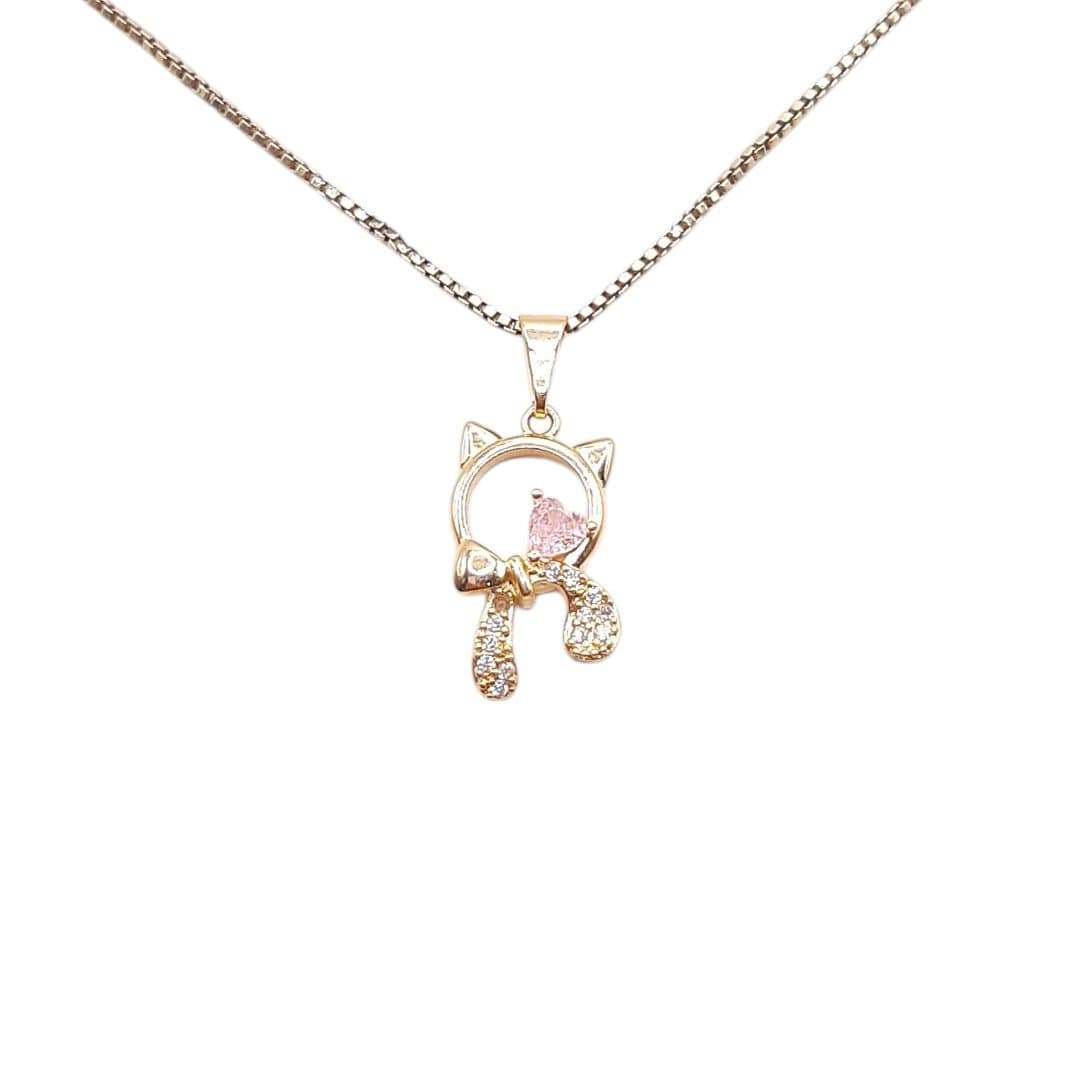 Pingente Gato Gravata Cravejada miniatura 2