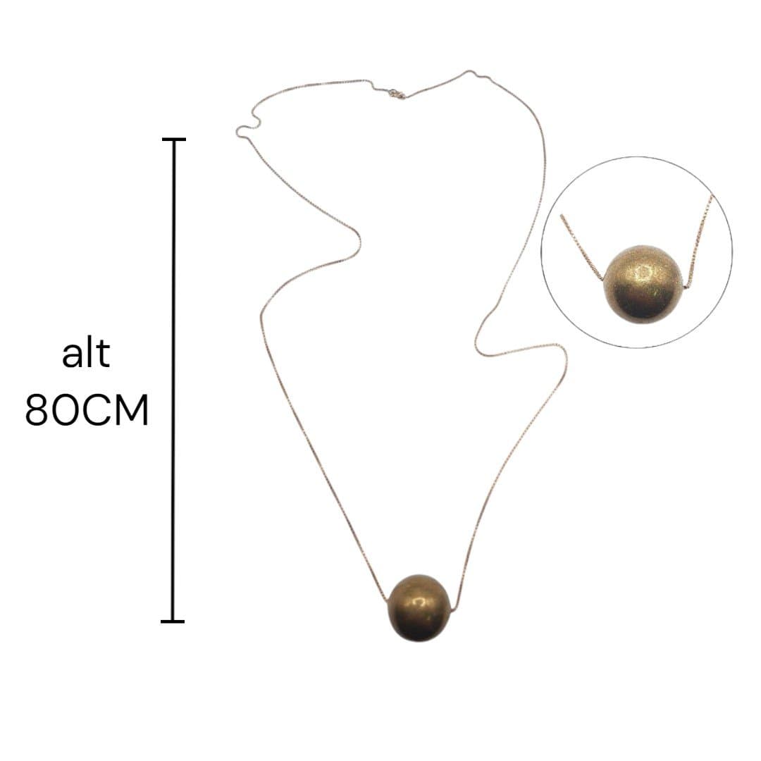 Colar Bola 20mm Na Veneziana