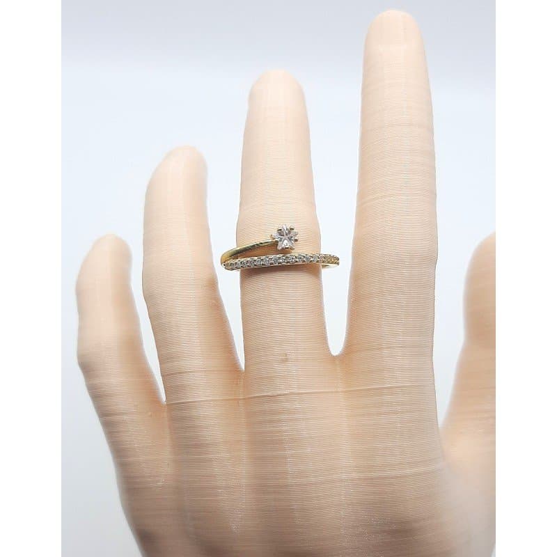 Aliança Cravejada Com Estrela miniatura 2