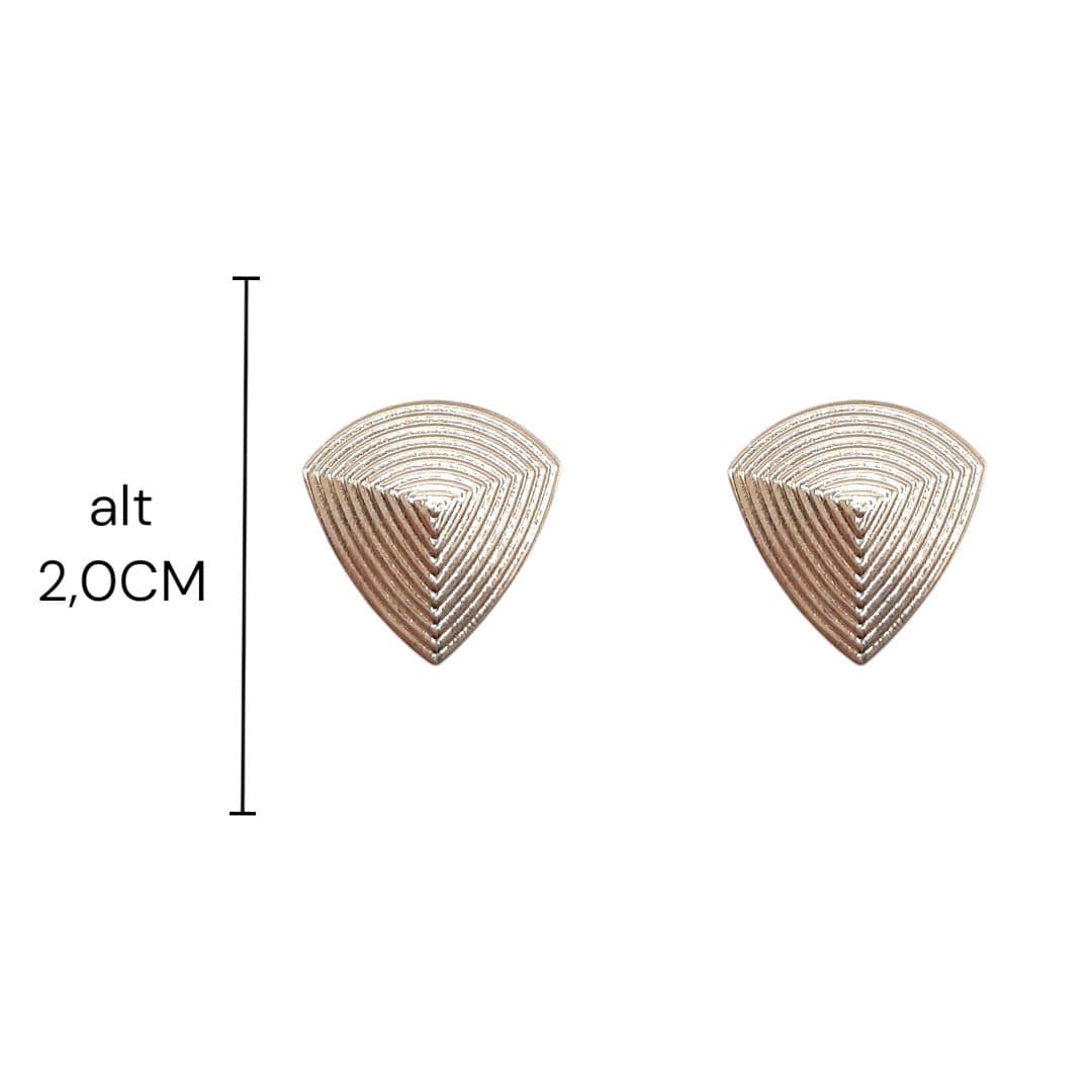 Brinco Escudo Triangular Frizado miniatura 2