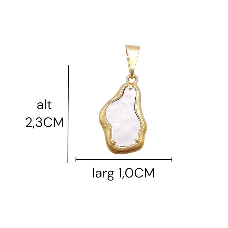 Pingente Orgânico Com Madreperola