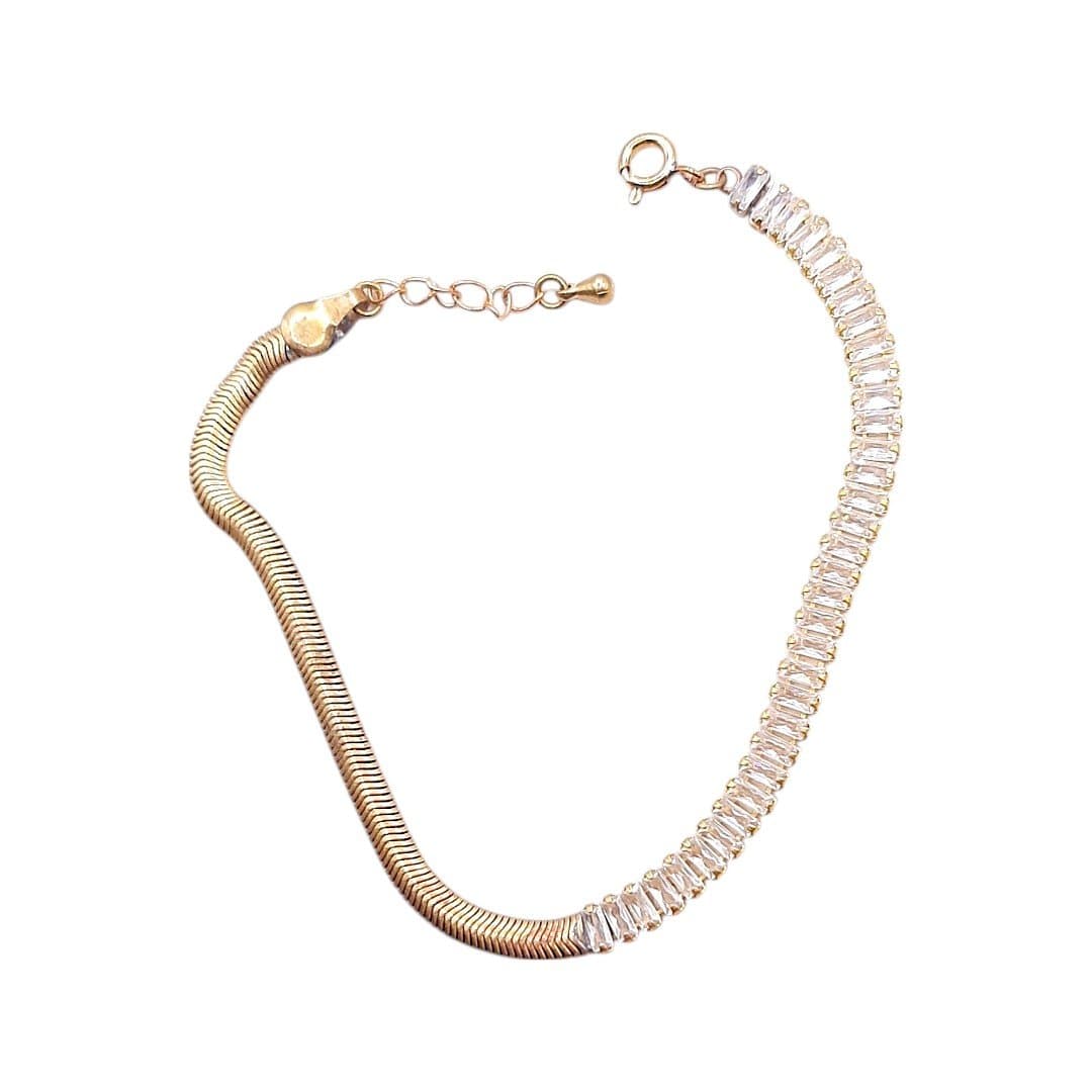 Pulseira Corr. Salamandra E Baguete