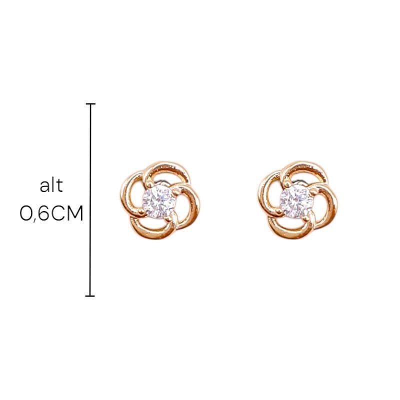 Brinco Flor Vasada Semi-joia