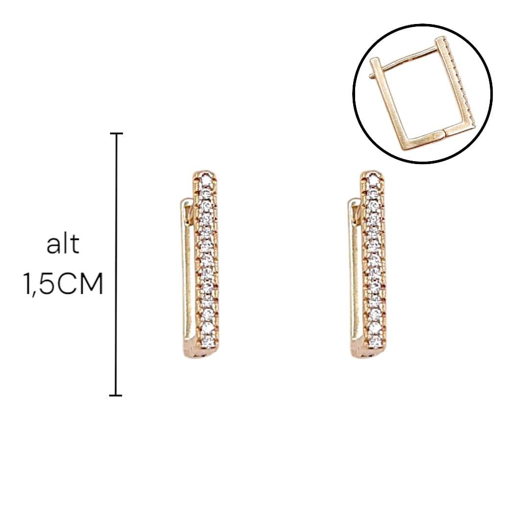 Brinco Argola Click Retangular Nº3