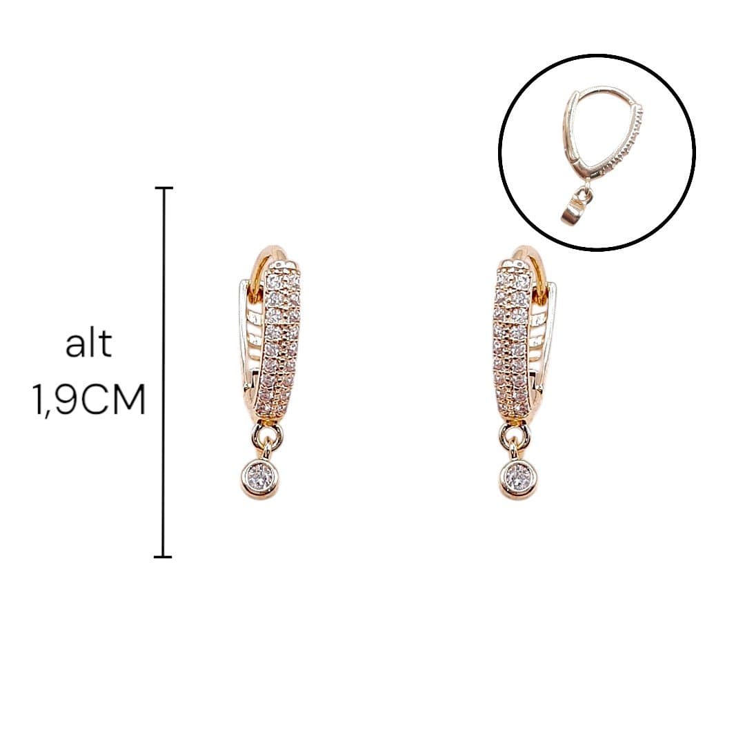 Brinco Click Triangular Com Pontinho Nº02