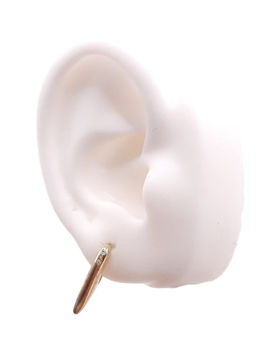 Brinco Argola Coração Com Zirconia miniatura 2