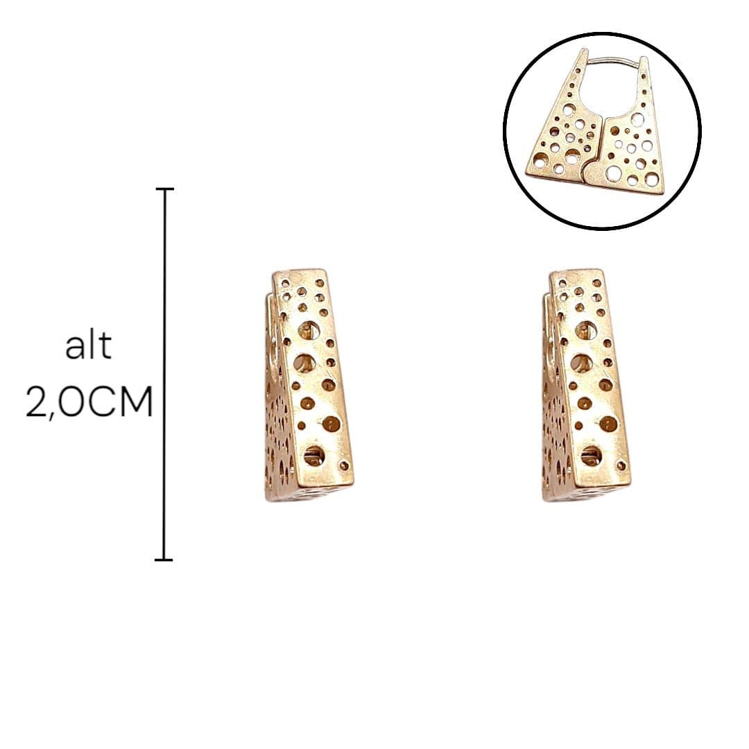 Brinco Click Triangular Larga De Furinhos