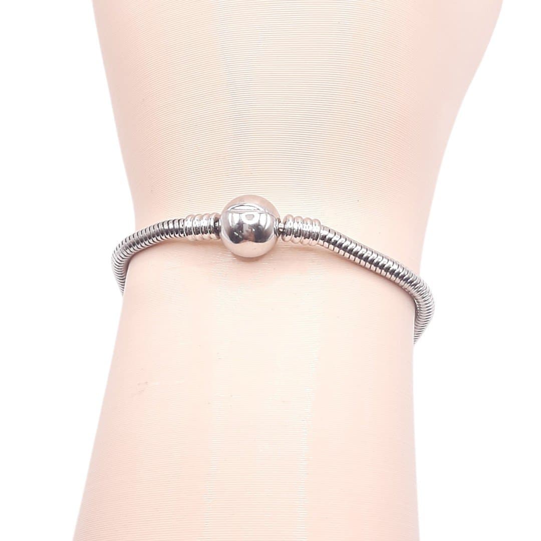 Pulseira Berloque Fecho Redondo - Inox miniatura 2