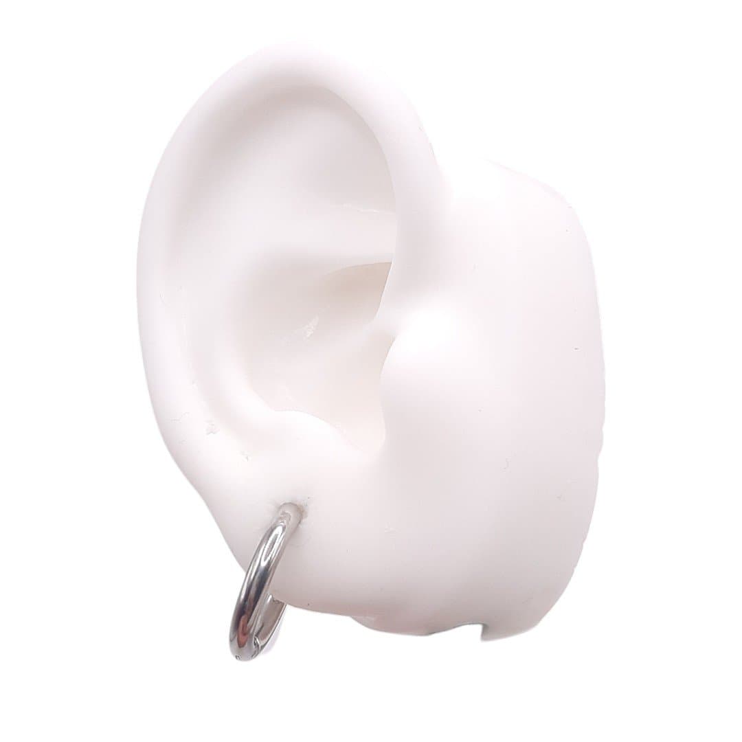 Brinco Argolinha Click Redonda Nº03 - Inox miniatura 2
