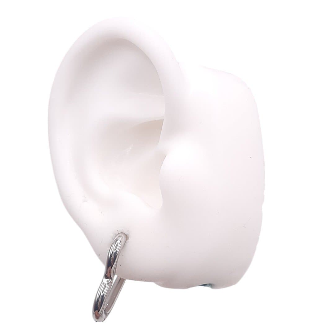 Brinco Argolinha Click De Coração - Inox miniatura 2