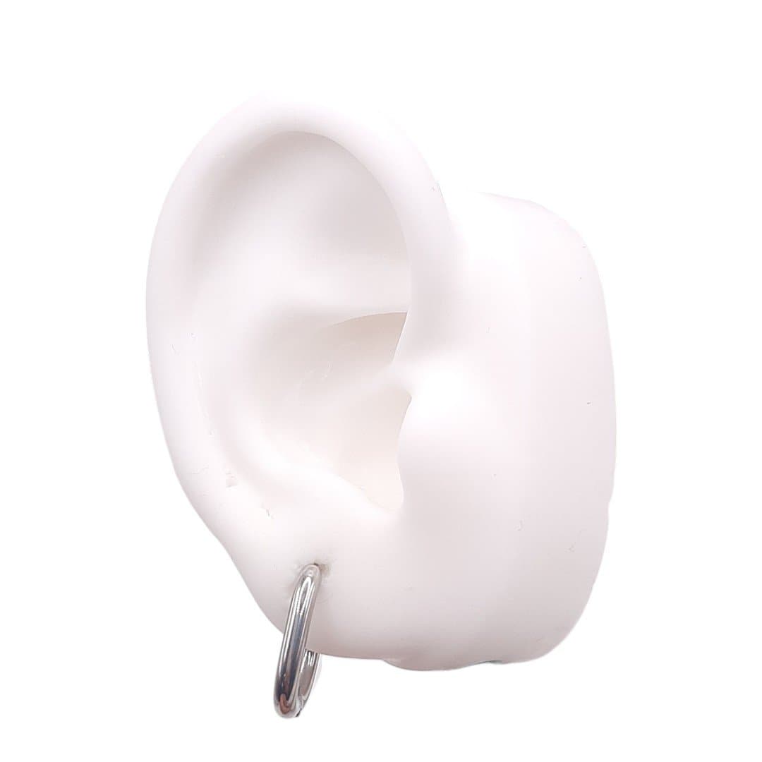 Brinco Argolinha Click Quadrada Nº01 - Inox miniatura 2