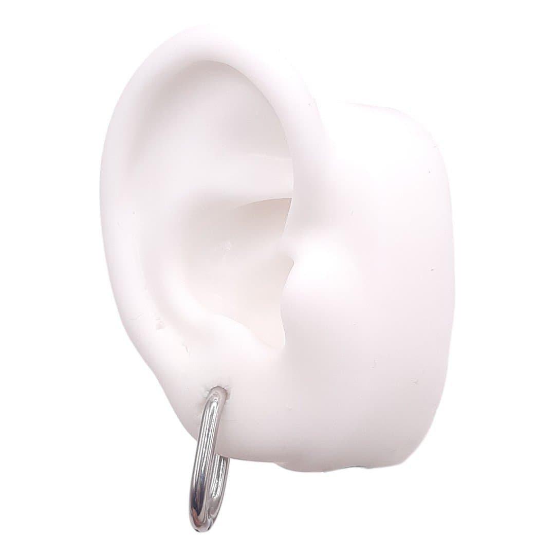 Brinco Argolinha Click Quadrada Nº02 - Inox miniatura 2