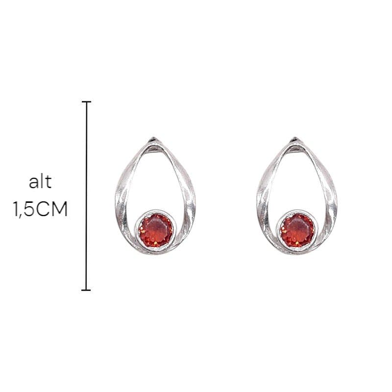 Brinco Formato Gota Com 1 Zirconia