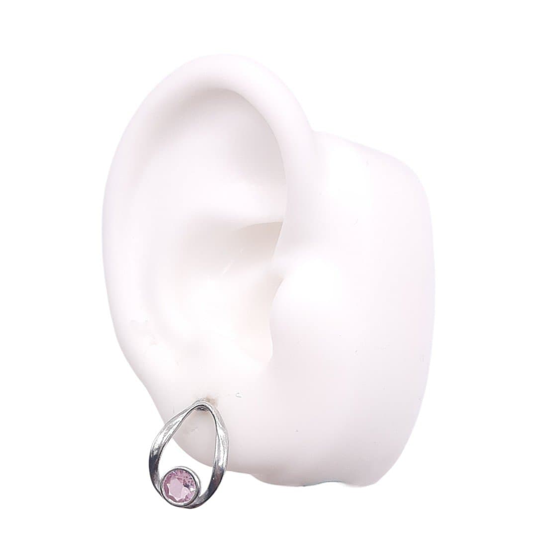 Brinco Formato Gota Com 1 Zirconia miniatura 2