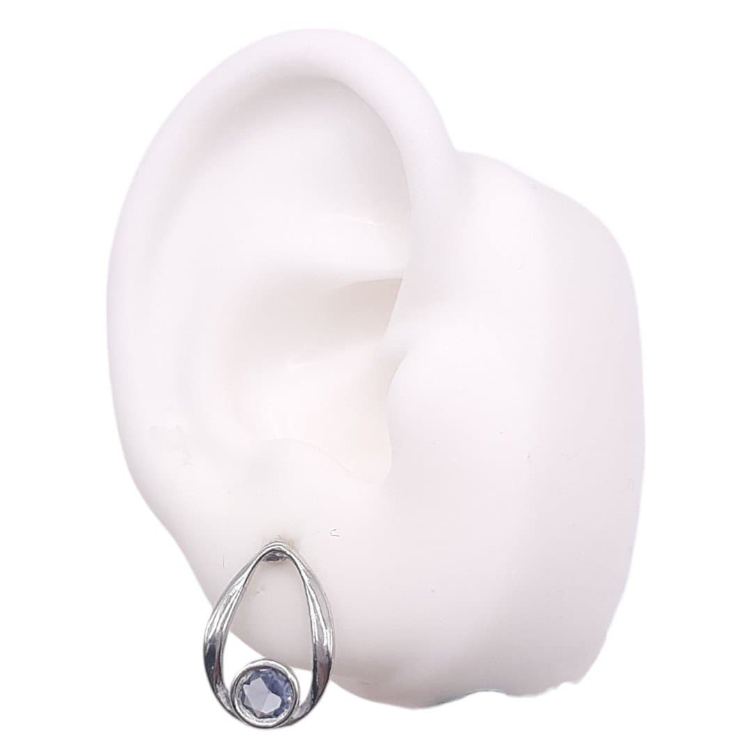 Brinco Formato Gota Com 1 Zirconia miniatura 3