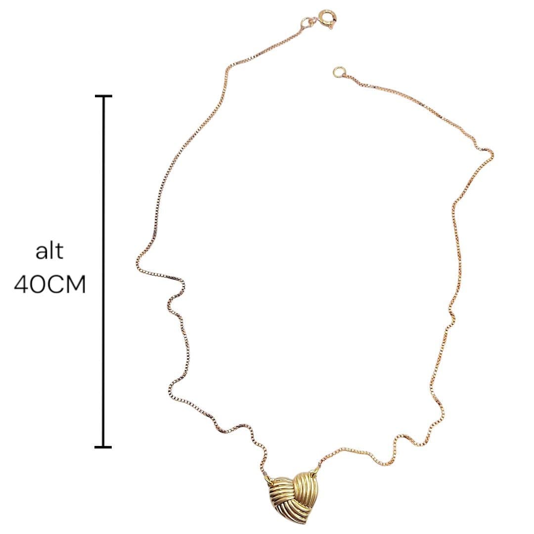 Colar Coração Com Textura miniatura 2