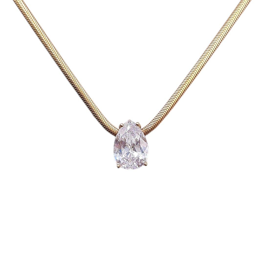 Colar Salamandra Com Gota 10x14mm miniatura 4